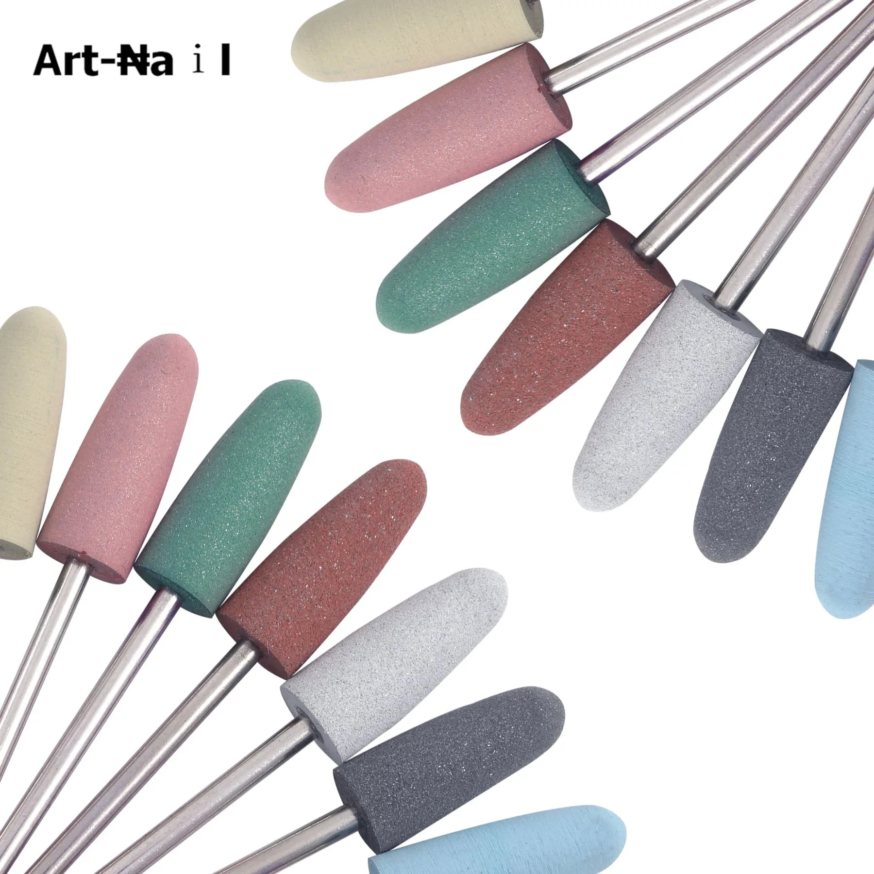 10pcs/set Nail Drill Bit Rubber Manicure Drills Electric Rotary Milling Cutter Polishing Tools Nail Bits Salon Accessories