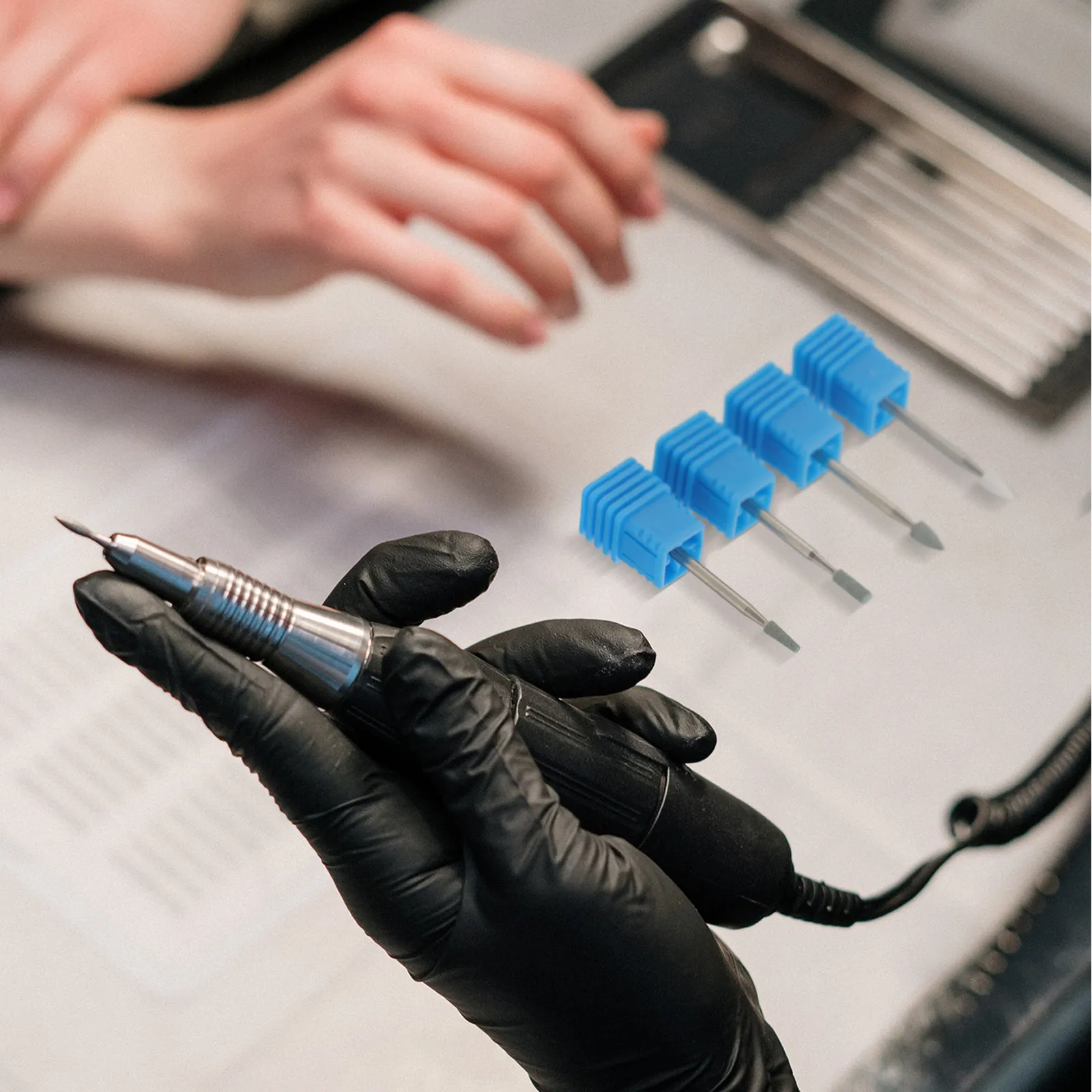 4Pcs Nail Art Grinding Heads Quartz Sand Professional Manicure Drill Bits Polishing Heads Nail File Replacement Tool for Salon