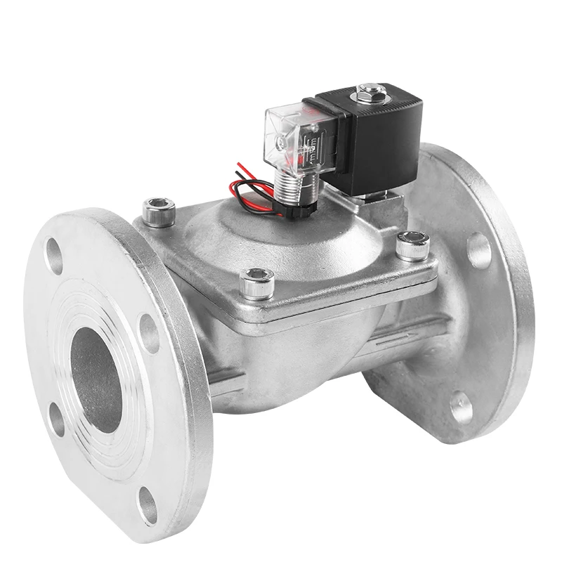 

Normally Closed Flange Solenoid Valve Waterproof High Pressure Stainless Steel Solenoid Water Valve DN50 Big Flow Control Valve