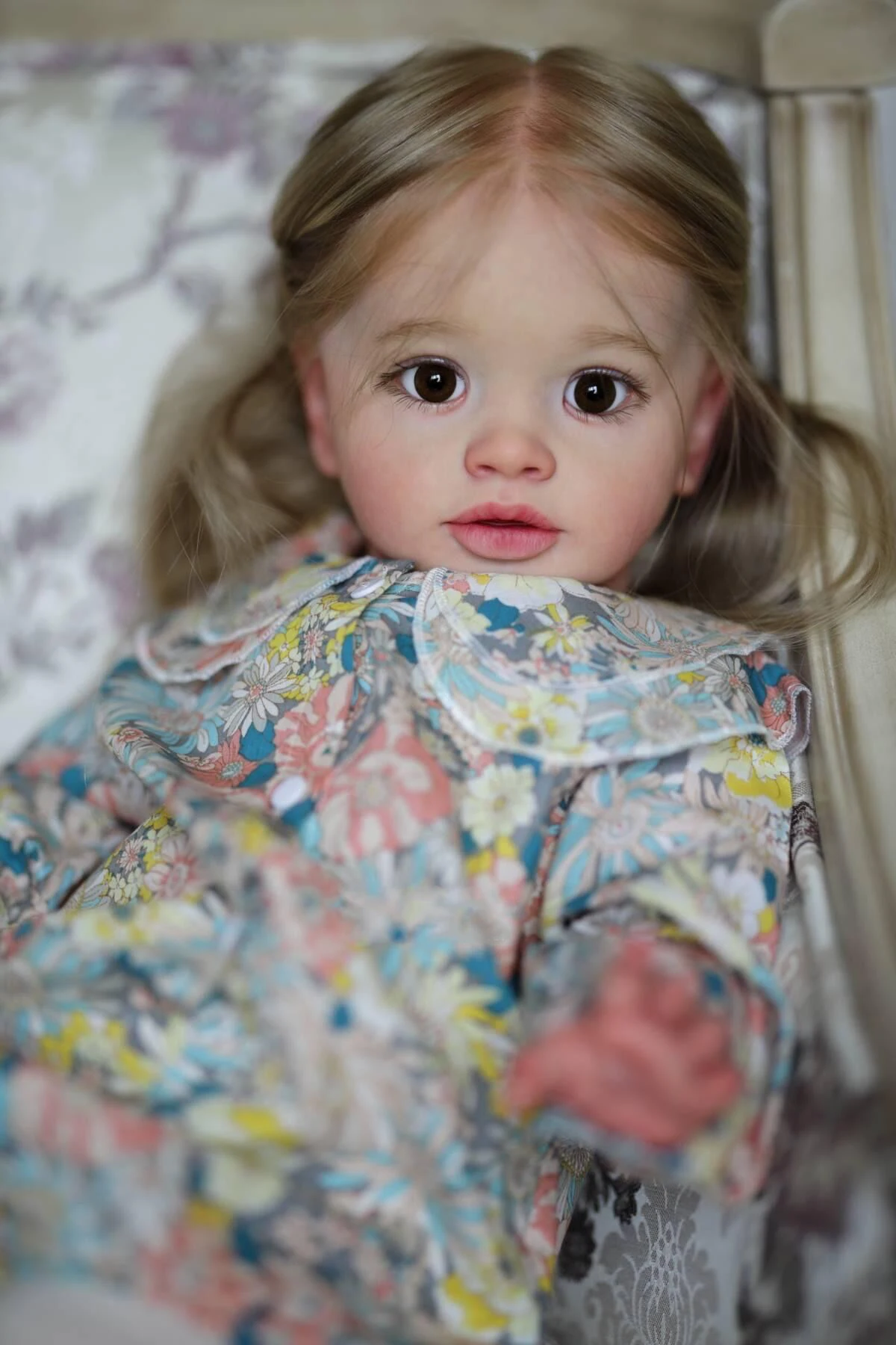 St.Store 26inches Painted Finished Doll Reborn Adorable Toddler Pippa Browndy Hair DHuge Baby Size Soft Touch 3D Skin Art Doll