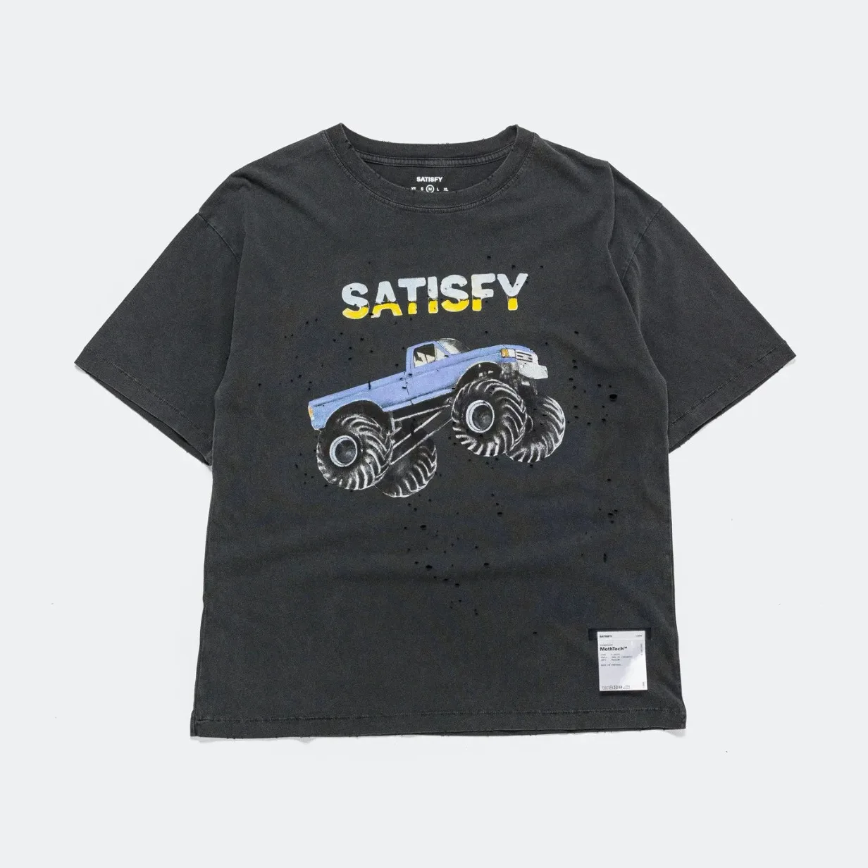 Satisfy MothTech Truck Off-Road Truck Print Old Wash Short Sleeve T-Shirt