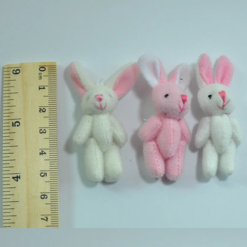 Super Mini Plush Rabbit & Bear Doll,teddy Coniglio,key Chain Bag Pendant Stuffed Toys,baby Hare Birthday Gifts Bunny Rabbits Toy