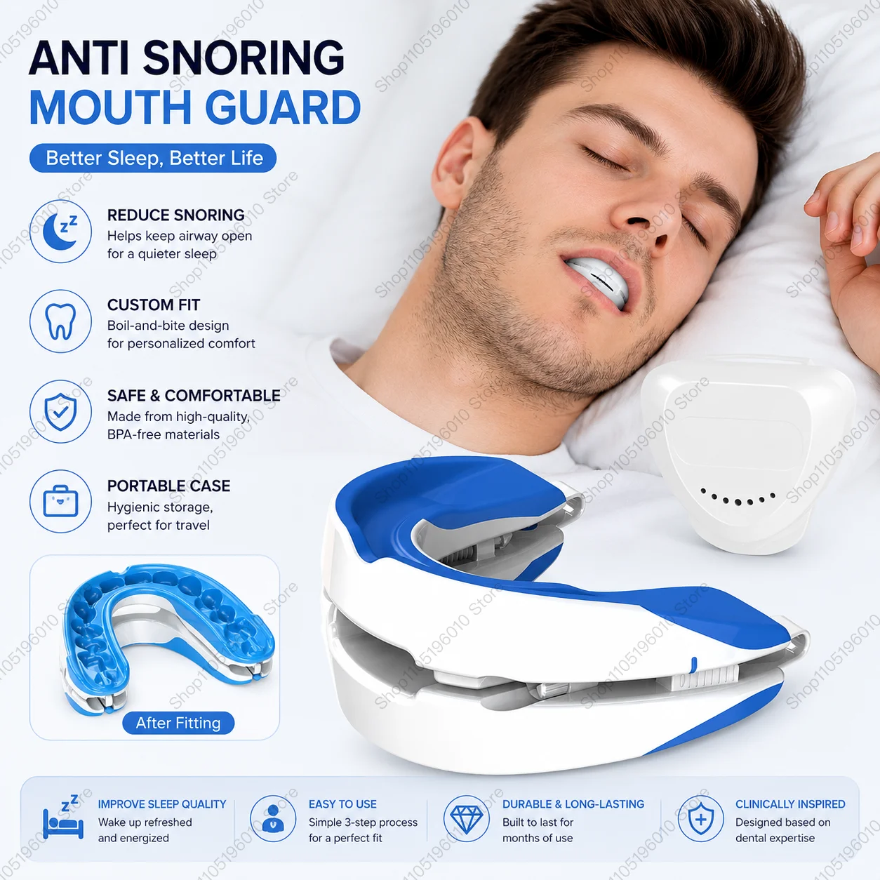

Mouthpiece Anti Snore Mouth Guard Silicone Anti Snoring Bruxism Sleeping Aid Apnea Guard Teeth Snoring Device Stop Snore Oral