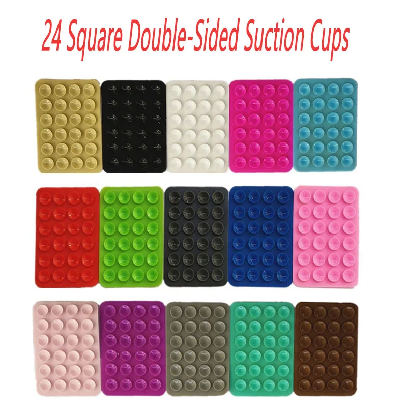 

24 Grain Double-Sided Silicone Anti Slip Fixed Phone Case Thickened And Adhesive Free Multifunctional Double-Sided Suction Cup
