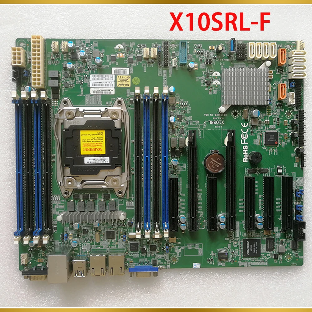 For Supermicro Embedded Motherboard LGA2011 E5-1600/2600 V3/V4 Family DDR4 ECC i210 Dual Port GbE LAN 7 PCI-E Slots X10SRL-F