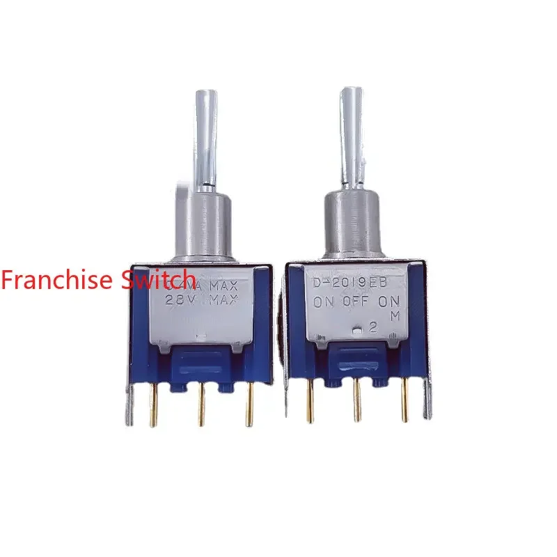 1PCS Flat Handle, 3-pin, 3rd Gear Shaking Head Button Switch D-2019EB, With One  Position And  Self Reset