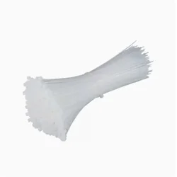 Self-locking Plastic Nylon Tie 100 PCS Black and White Cable Tie Fastening Ring Cable Tie Zip Wraps Strap Nylon Cable Tie 3*200