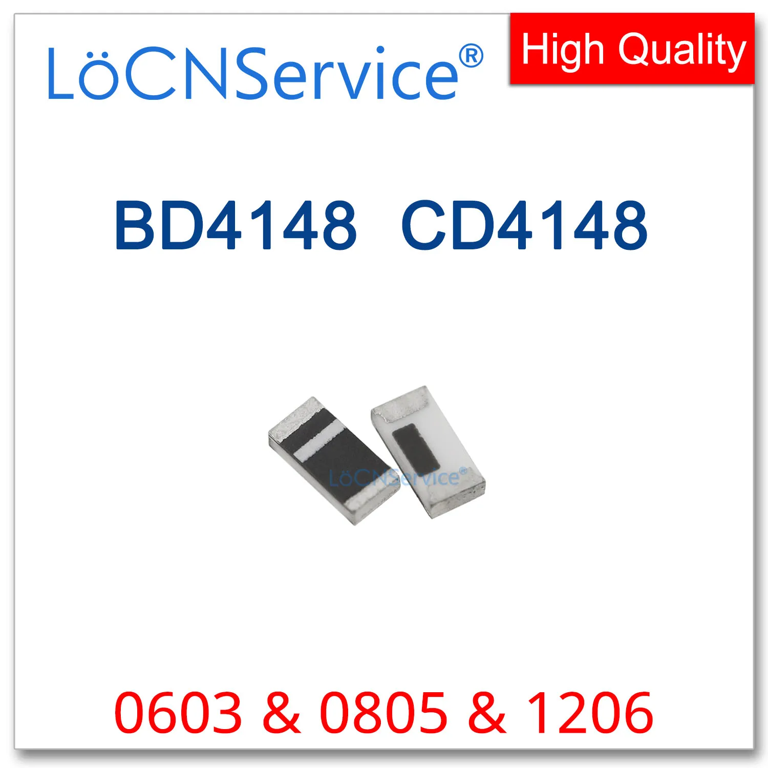 

LoCNService 5000 шт. BD4148 CD4148 0603 0805 1206 BD4148WP CD4148WSP CD4148WTP 0,2A 200 мА 100 В переключающий диод китайский Высокое качество