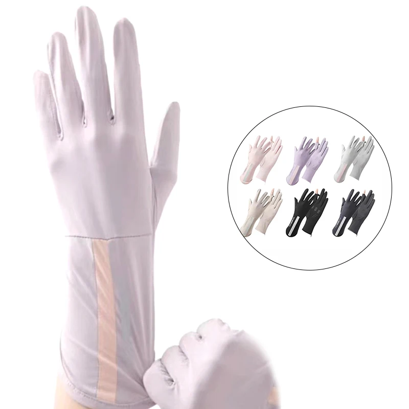 

Sun Protection Gloves Summer Touchscreen Breathable Non-Slip Driving Gloves Sunscreen Hand Covers for Women Outdoor Shopping