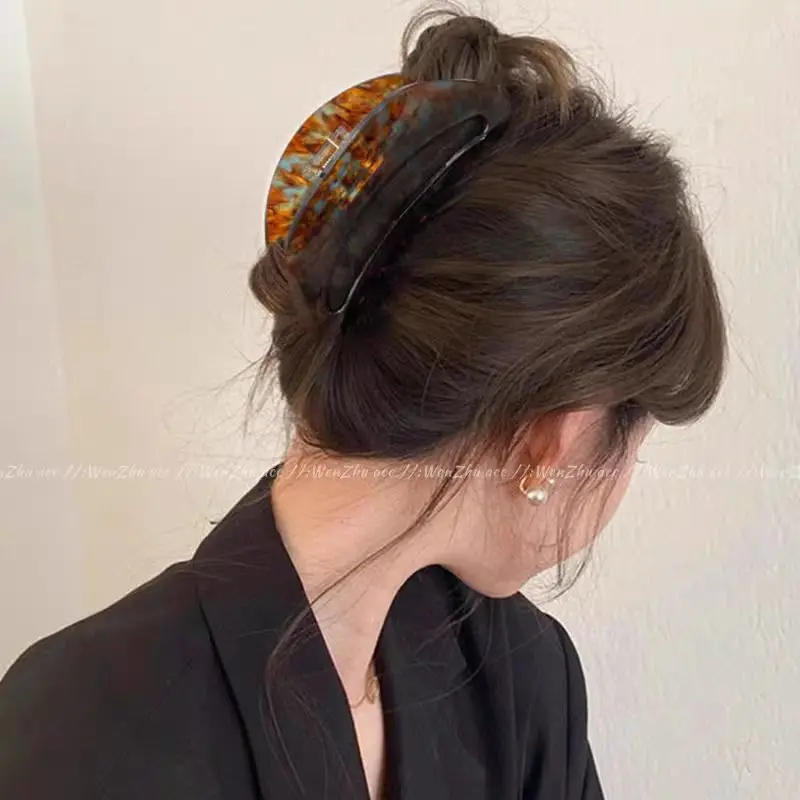 

French Fashion Temperament Acetic Acid Hair Clip Large Shark Clip Black Hair High J-Sensory Versatile Hair Accessories Ins