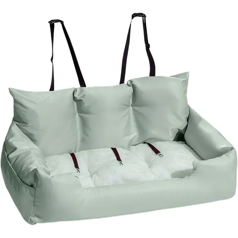 Portable Car Pet Seat for Small Medium Dogs Cats Soft Plush Travel Bed Cushion Safety Kennel Nest Pad Auto Interior