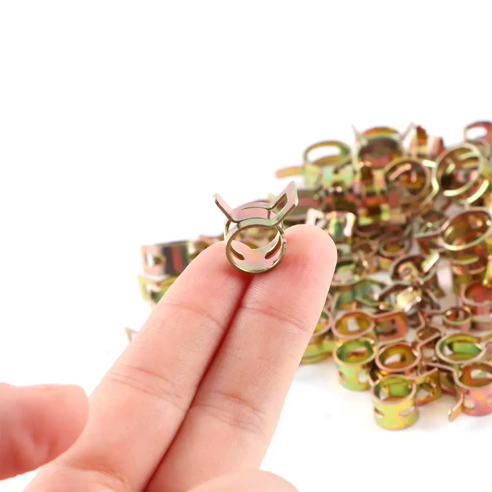 Braçadeiras de tubo de ar reutilizáveis para automóveis, 6-15mm, braçadeira de tubo de silicone, faixa de mola, clipes de mangueira, tubo de água, linha de combustível