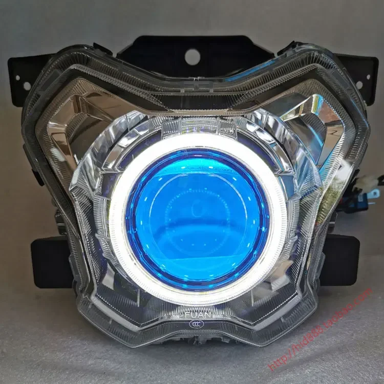 Applicable to Yamaha Fuying 125 modified LED double lens sea five headlight assembly modified three-inch light upgrade