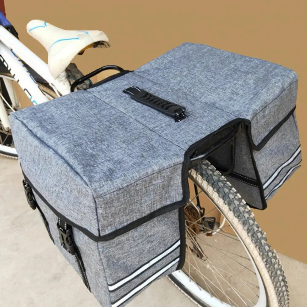 Bike Rear Rack Bag 25L Reflective Hard Shell Cycling Road Mountain Bicycle Trunk Pannier Rear Seat Carrier Storage Pouch