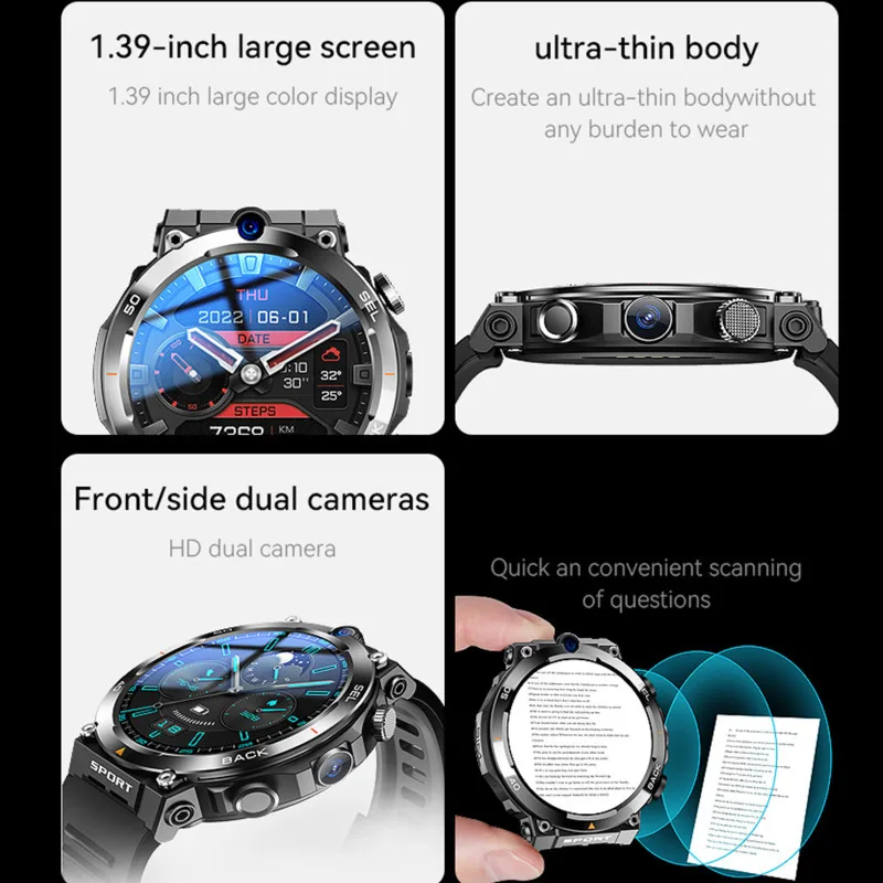 Male 2024 4G SIM Card Smartwatch GPS NFC Camera Video Call APP Download Google Play High Quality Original Brand Men Watch Man