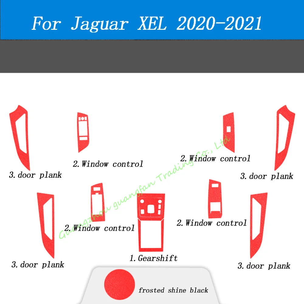 

For Jaguar XE XEL 2020-2021 Interior Central Control Panel Door Handle 3D Carbon Fiber Stickers Decals Car styling cutted vinyl