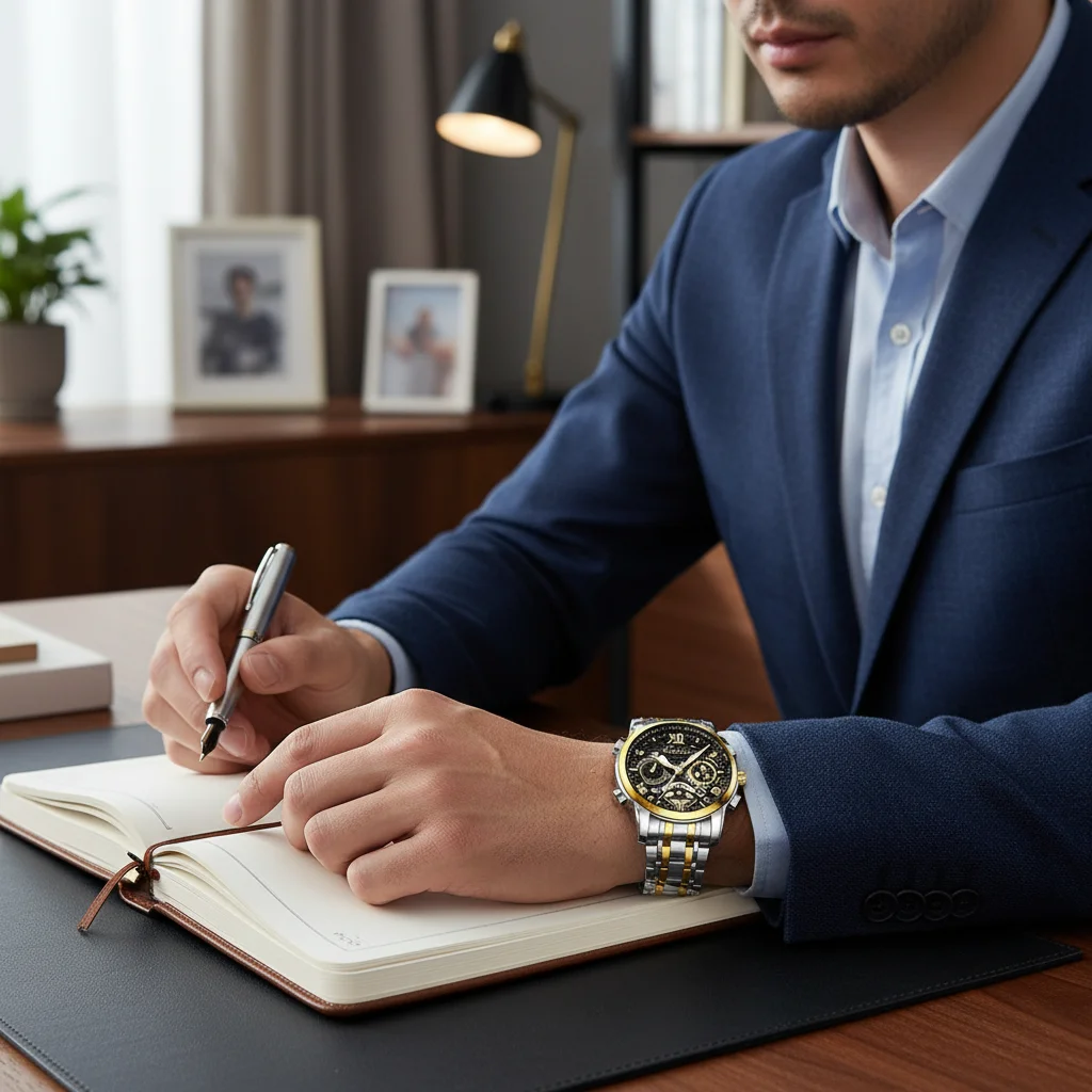 men's-automatic-mechanical-watch-with-luminous-hands-calendar-function-and-business-style-stainless-steel-case-leather-strap