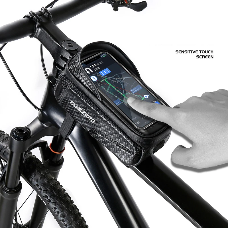 Bicycle Bag Front Tube Touch Screen Frame Waterproof Phone Case Cycling Mountain Bike Accessories