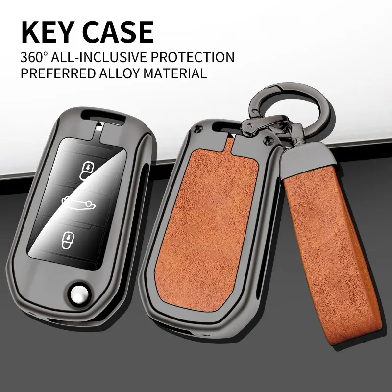 For Peugeot 208 308 408 508 2008 3008 4008 5008 Zinc alloy Car Key Protective Case Car Key Case Cover Holder Protector Shell
