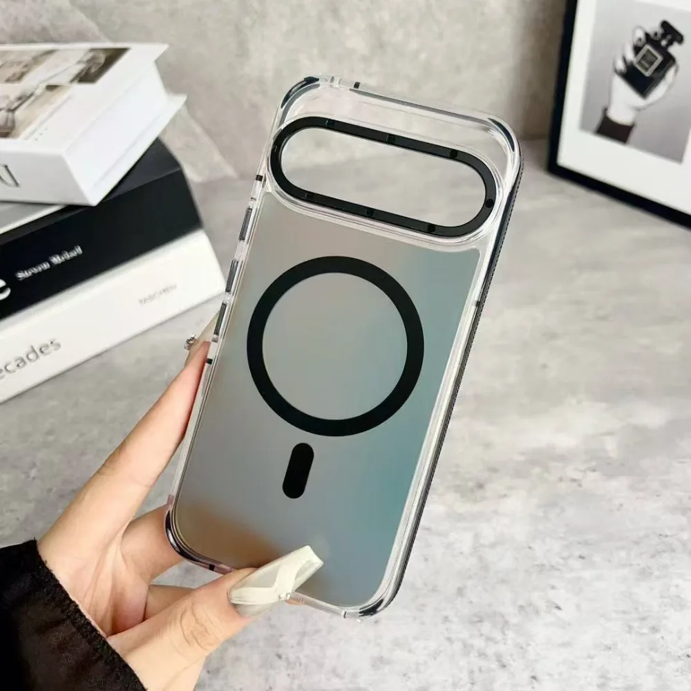 

Роскошный противоударный магнитный чехол с изменением цвета для Google Pixel 10 Pro 9 Pro XL 5G, двухслойный защитный чехол Magsafe с боковой строчкой