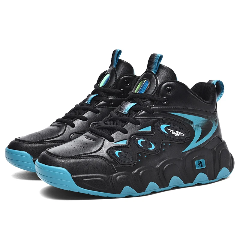 Plus Große Größe 50 51 52 53 54 Herren Basketballschuhe Leder Sneakers Knöchel Sportschuhe Anti-Rutsch Winter Plüsch Super Warm Neu – Detail 2
