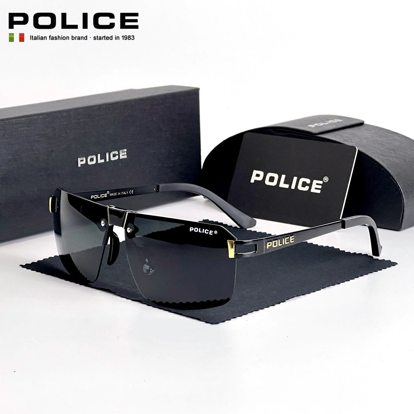 Luxury brand Policer Sunglasses Polarized for Men Classic Sun GlassesHigh Quality Eyewears Pilot Goggle UV 400 Protection 8812