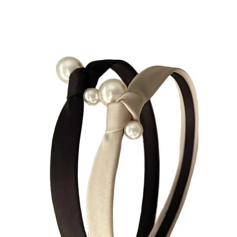 Neue Damen-Haarbänder mit Perlen, Elegantes Süßes Haarband, Einfacher Haarreif, Koreanisches Handgemachtes Hochzeitsgeschenk, Haar-Accessoire – Detail 4