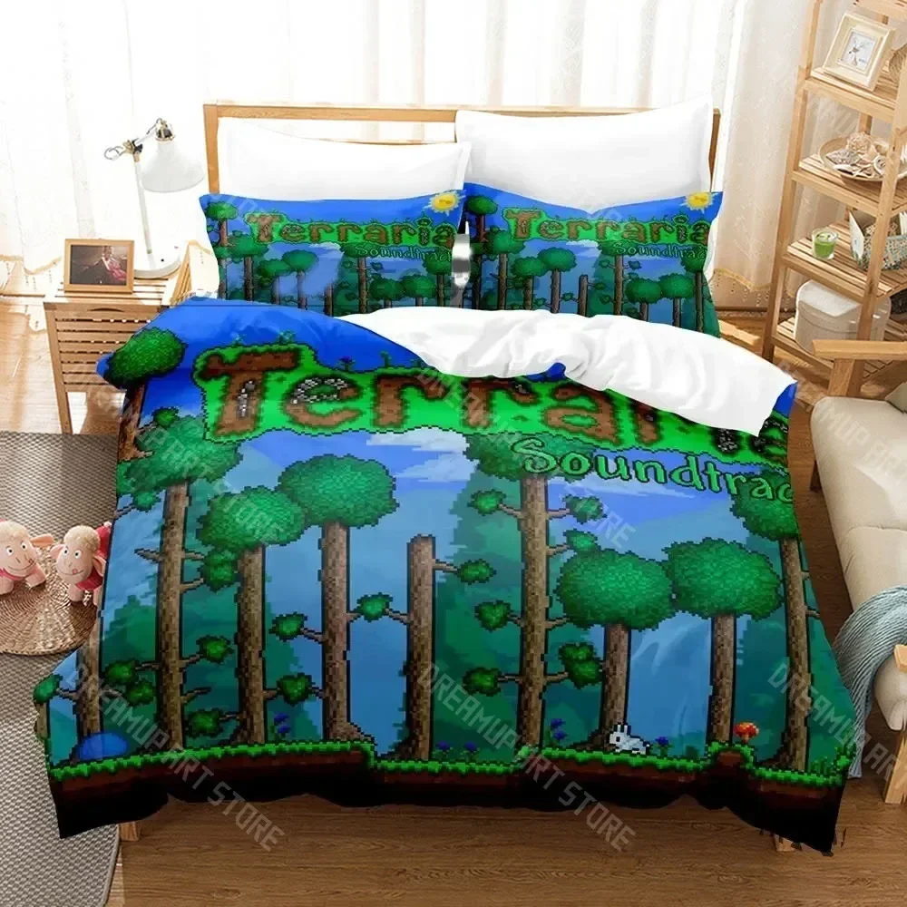 Exquisite 3D Print Terraria Bedding Set Boys Girls Twin Queen King Size Duvet Cover Pillowcase Bed Boys Adult Home Textileextil