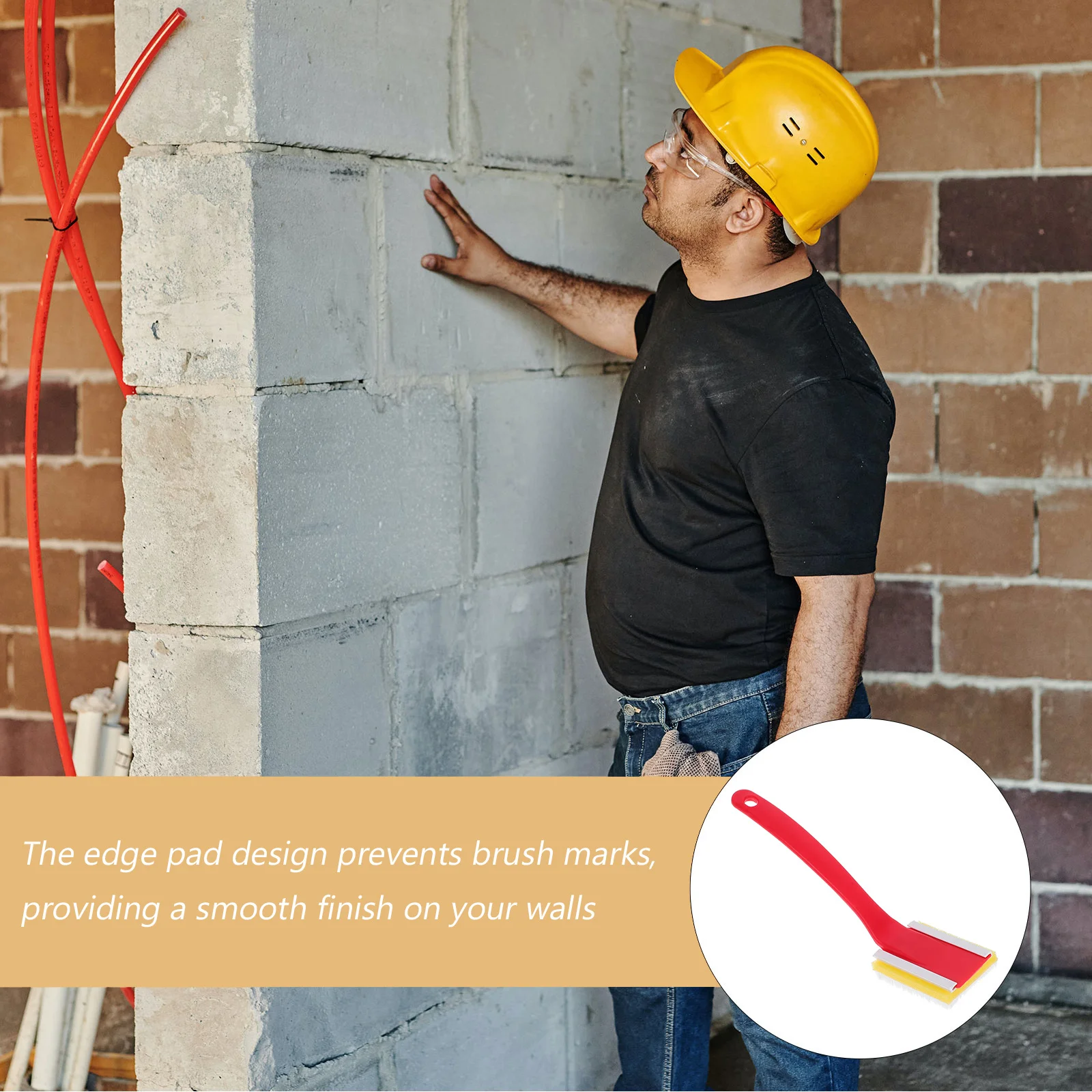 Edge Painting Tool Thick Nylon Paint Pad Applicator For Wall Ceiling Decks Fences Sheds Trim Detail Surface Durable Brush