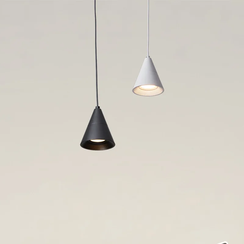 Italian Minimalist LED Pendant Light Triangular Pyramid Adjustable Lifting and Lowering Chandelier Bedroom Bedside Light Fitting