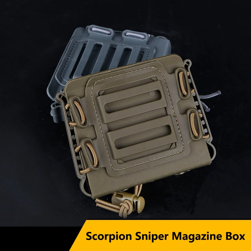 Scorpion Sniper Magazine Box com MOLLE Fivela Cinto Fivela, equipamento tático, acessórios Paintball