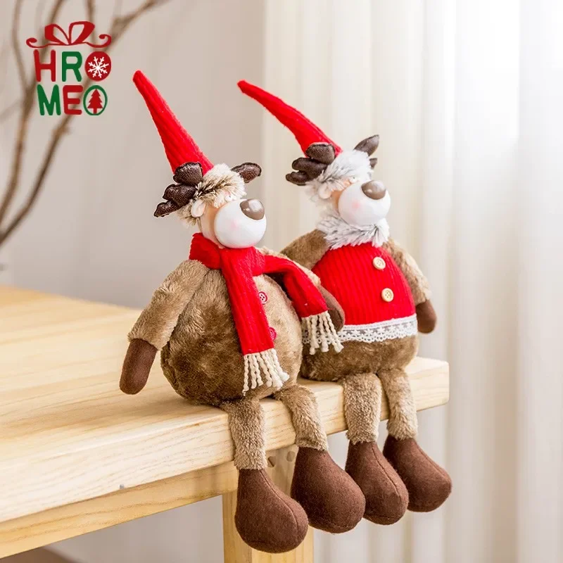 American retro desktop couple Christmas deer doll exquisite soft pottery Christmas gift doll gift