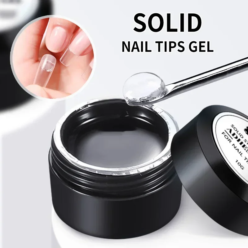 10ml Solid Tip Gel False Fake Nail Soak Off Base Gel Glue for American Pose Capsule Tips Adehesive