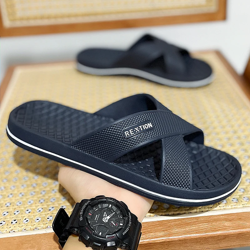 

Men's Shoes Straps Comfy Open Toe Breathable Slippers Light Non Slip Durable Soft Sole Slides for Men Outdoor Activities Sandals