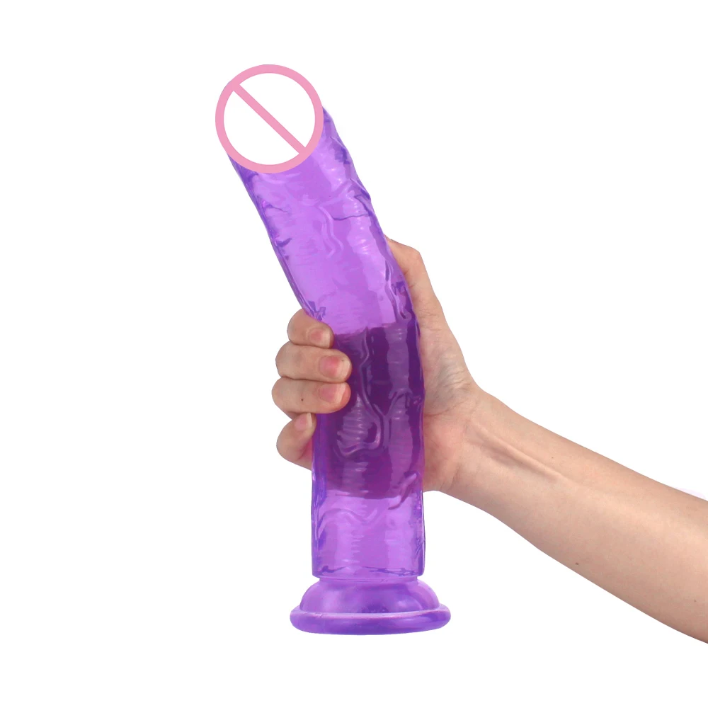 XS/S/M/L/XL/XXL Translucent Soft Jelly Big Dildo Realistic Fake Dick Penis Butt Plug Sex Toys for Woman Men Vagina Anal Massage