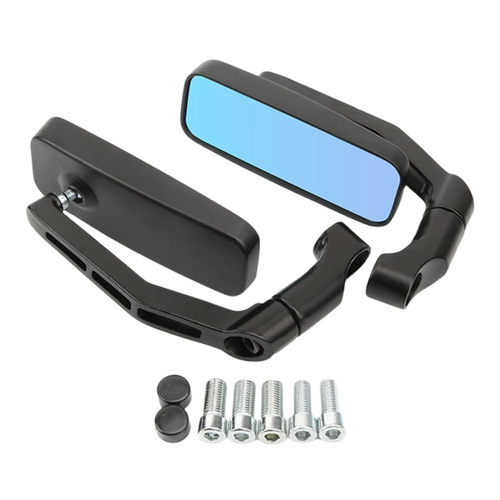 Broad Visual Range Motorcycle Rearview Mirror Road Safety Traffic Awareness 360 Rotation Aluminum Alloy Material