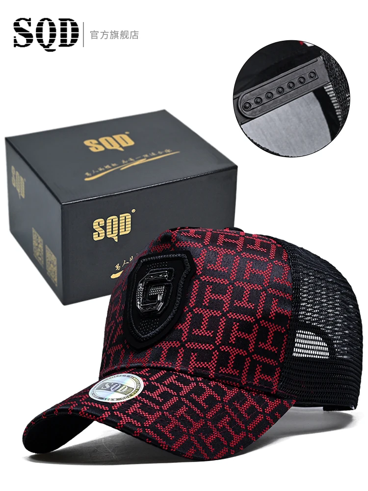 Summer high top letter G truck hat, men's baseball hat, sun protection and sunshade duck tongue mesh hat
