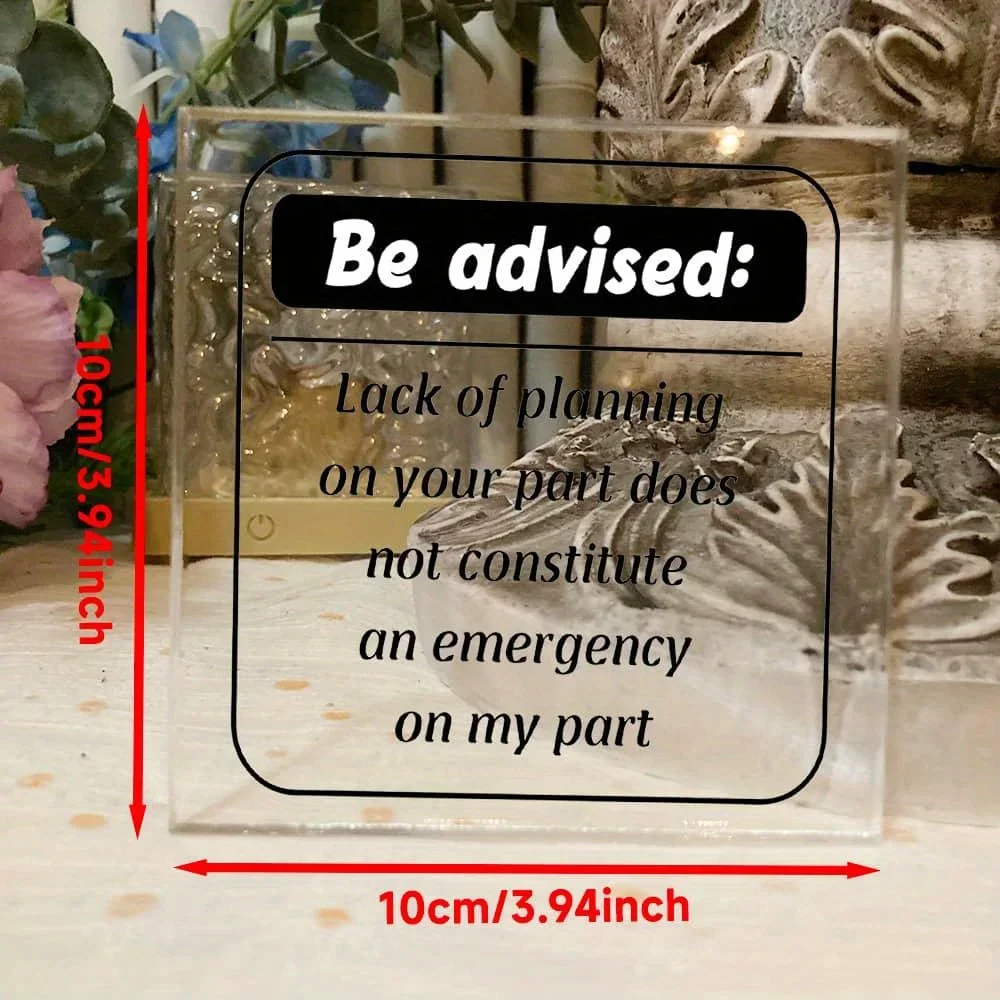 Funny Sarcastic Office Desk Sign, Lack of Planning Gift for Coworker Cubicle Decor