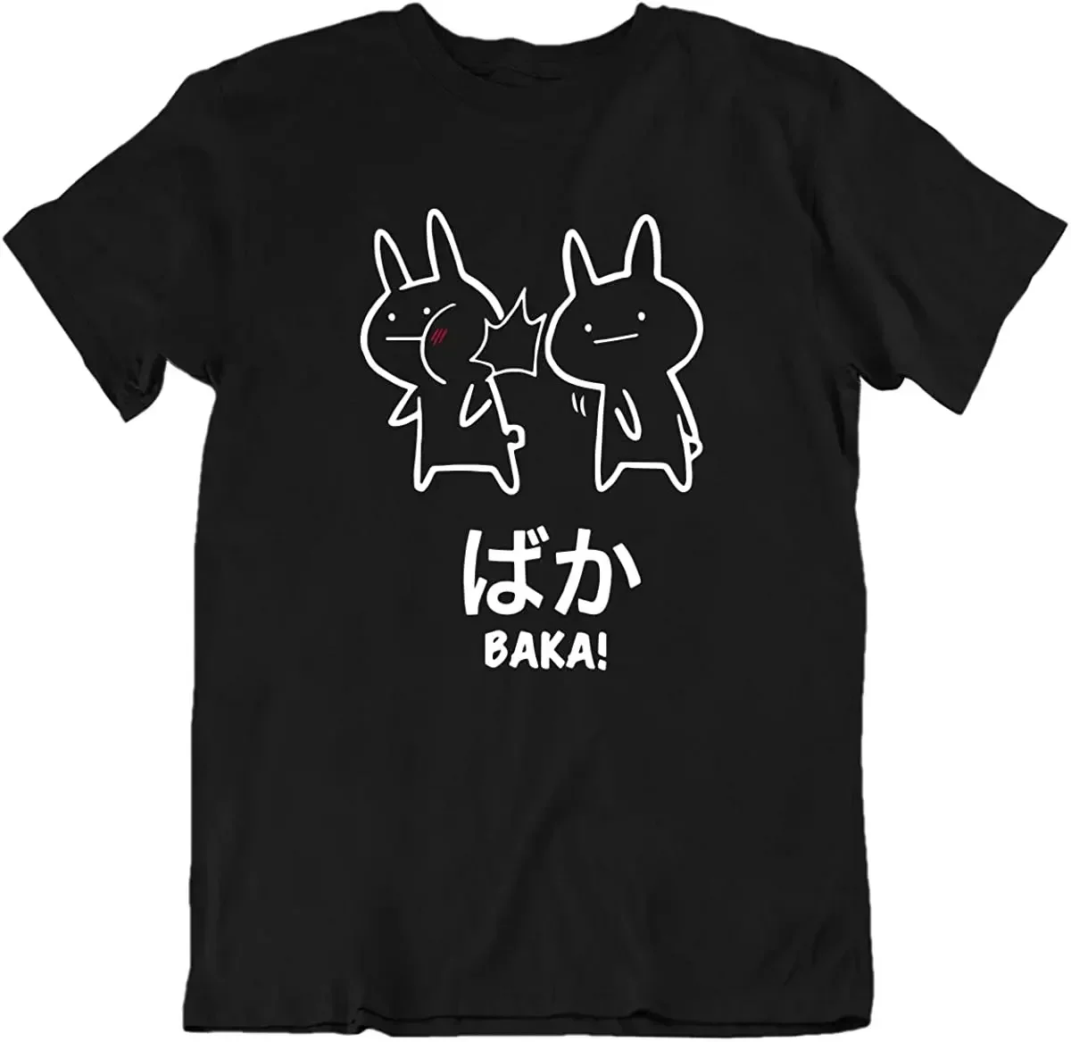 

Women Funny Graphic Tee Japanese Anime T Shirt Baka Rabbits Women Clothing Anime Clothes Four Seasons Tees