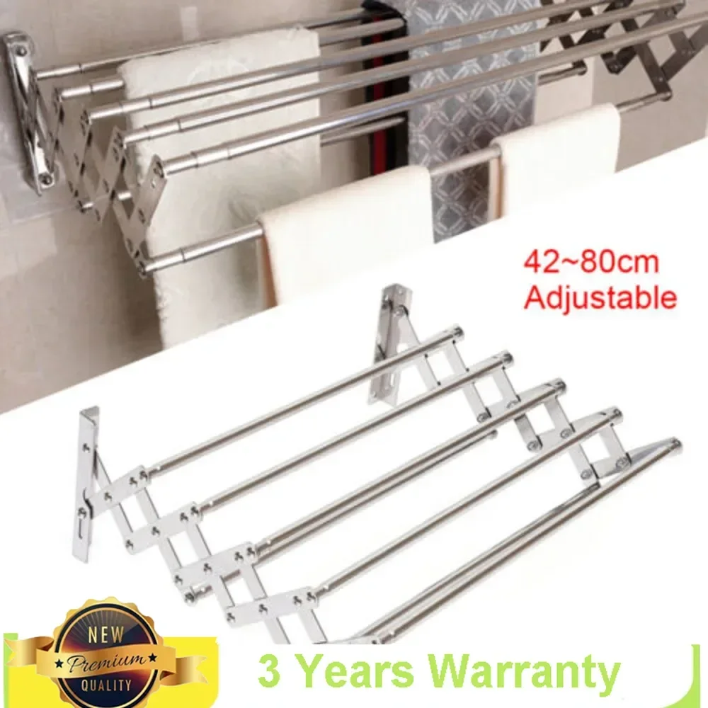 

Bymaocar для хранения полотенец для белья серебряная сушилка свободно выдвижная складная сушилка водонепроницаемая и нержавеющая вешалка легко установить