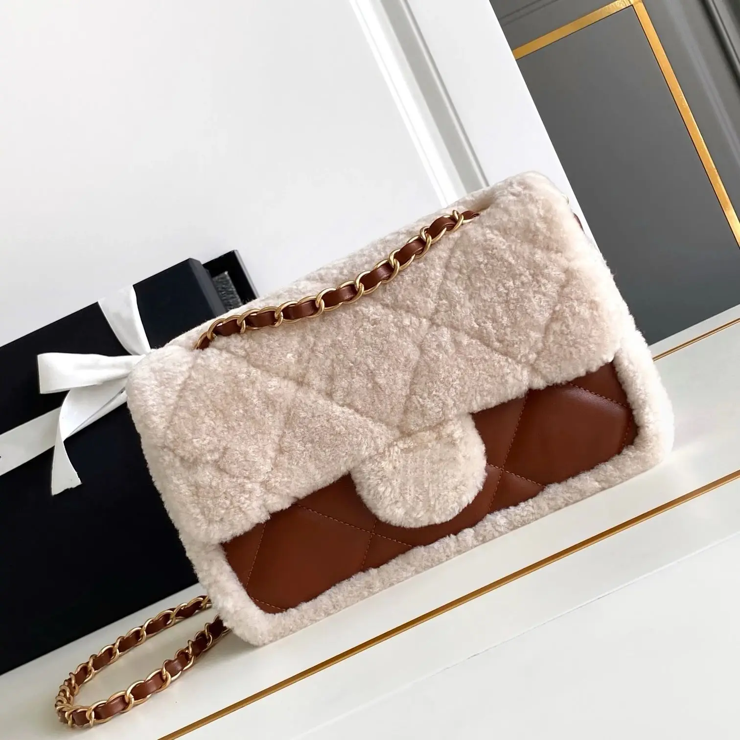 High Quality Mini Teddy Bear Flip Bag 2024 Autumn And Winter New Sheepskin Women Bag Single Shoulder Crossbody Bag