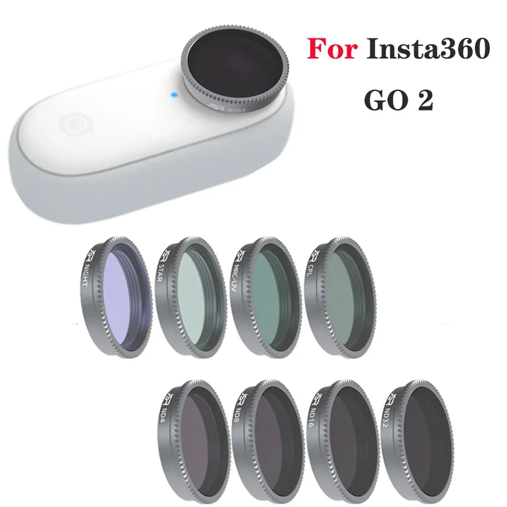 زجاج UV CPL ND8 16 32 ND64 STAR مجموعة مرشحات العدسات الليلية إطار معدني لكاميرا الحركة Insta360 GO 2