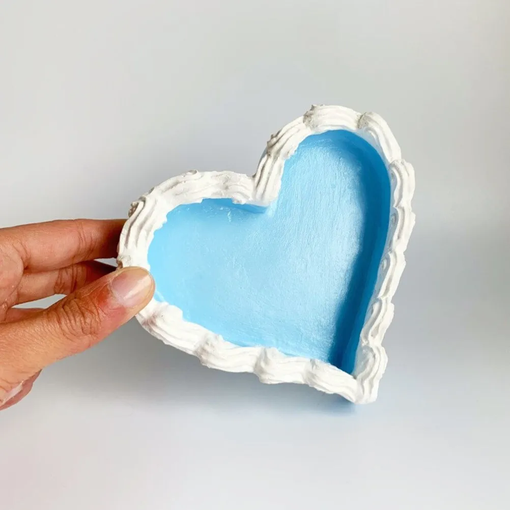 

Heart Resin Jewelry Tray Small Dish Key Dish Entryway Table Irregular Decorative Plate Jewelry Storage Holder Resin Ring Holder