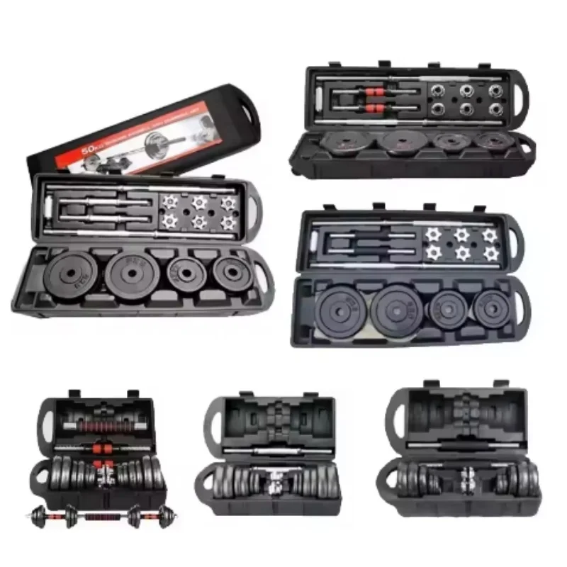 10kg 15kg 20kg Gym Home Weightlifting Dumbbells with Box Painted Black Painted Cast Iron Dumbbells Barbell Set.