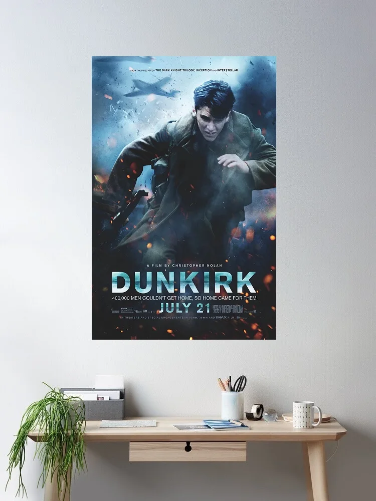 

Dunkirk Movie, Art Print Canvas Poster, Living Room Decor, Home Wall Picture