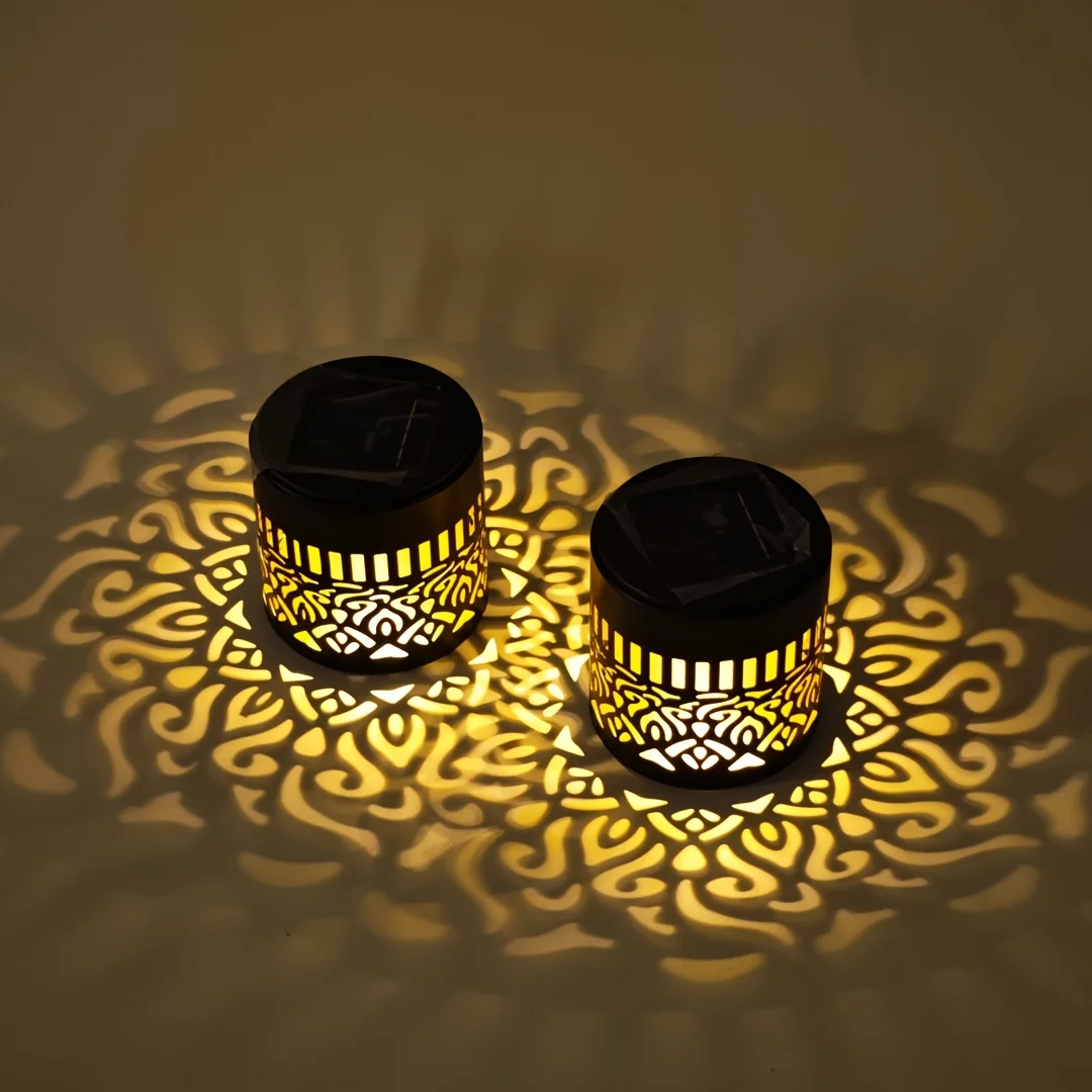 1Pcs/2Pack Solar-Powered Datura Lantern Light, Wall Lamp, Suitable for Outdoor Gardens, Patios, and Walkway Decorations.