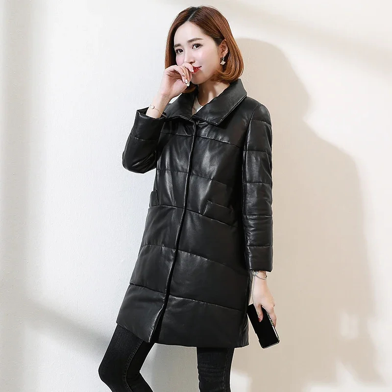 AYUNSUE Genuine Leather Down Jacket Women Clothes 2020 Winter Jacket Women 100% Sheepskin Coat Female Parka Chaqueta Mujer L3873