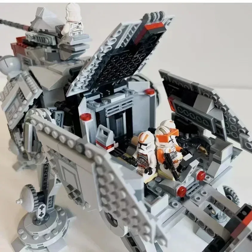 Hot Toys Star Wars All Terrain Tactical Actuator At-te With 75337 Model Building Kit Self-locking Bricks Birthday ChristmasGift