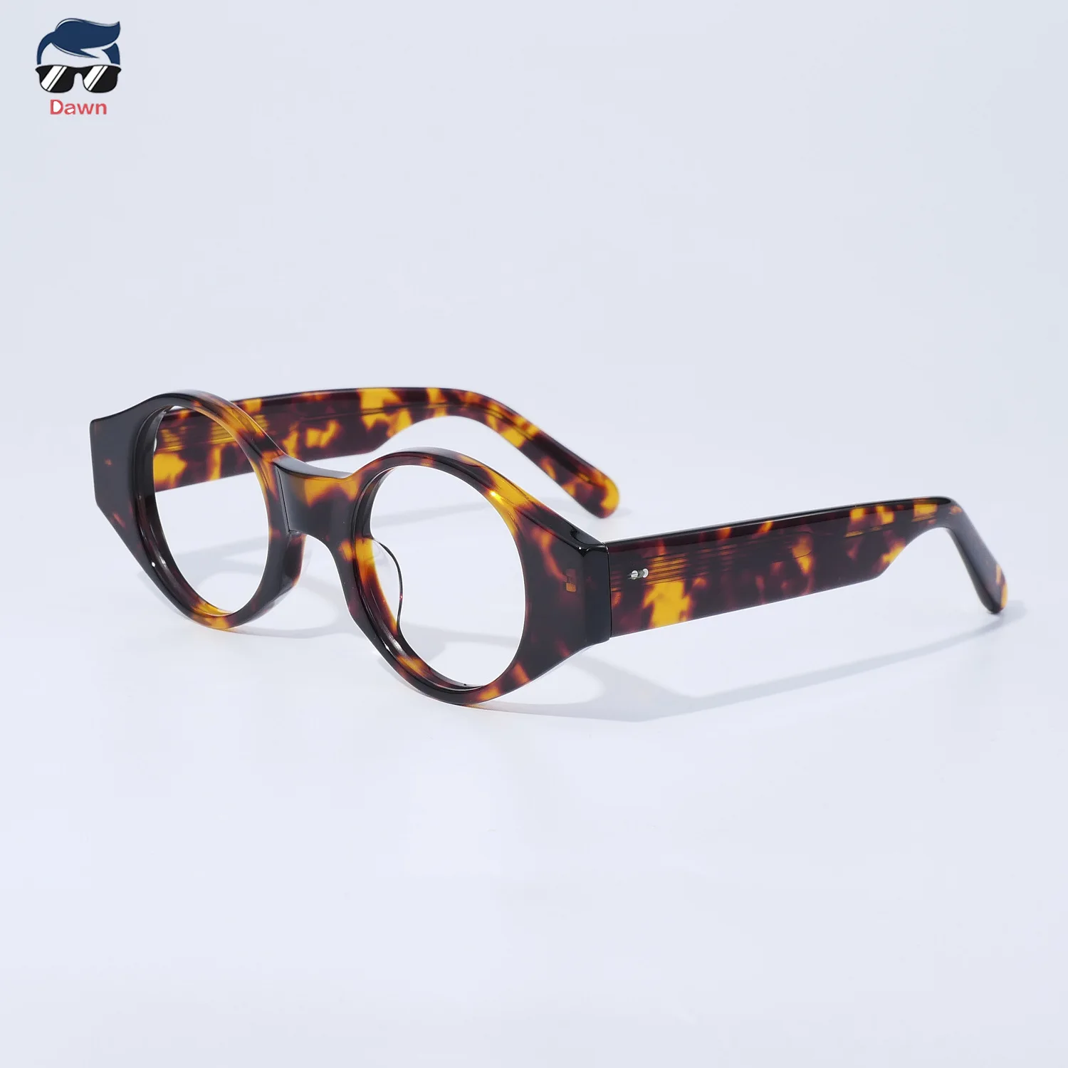 

2025 New High Quality Women's Retro Round Designer Glasses Frame Light Luxury Fashion Acetate Eyewear for Men