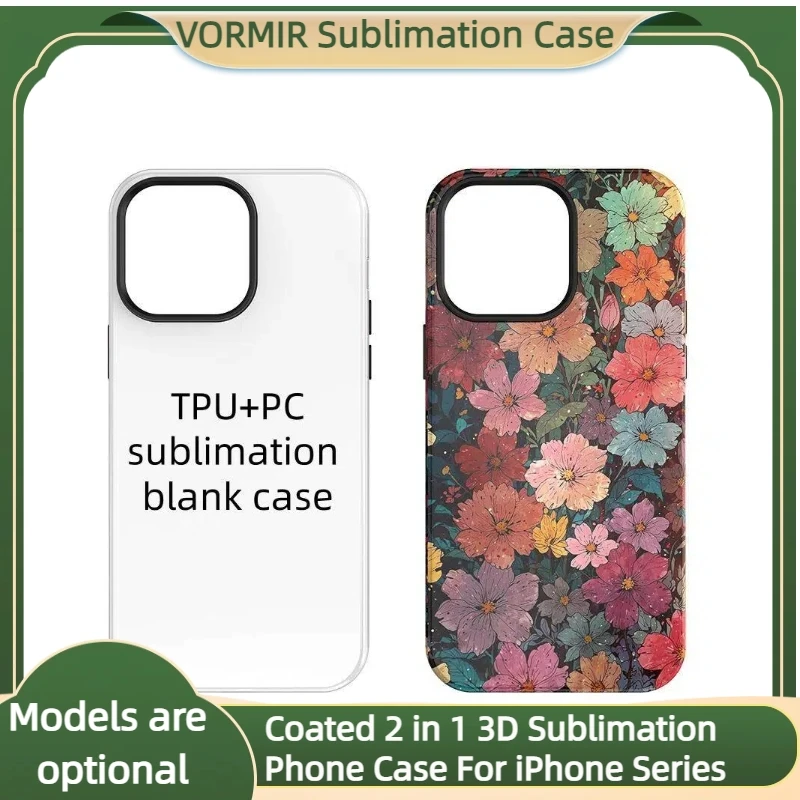 

10pcs Coated 2 in 1 3D Sublimation Phone Cases Wholesale TPU PC Tough Mobile Cover For iPhone 17 16 15 14 13 12 11 8 7 Pro XR XS